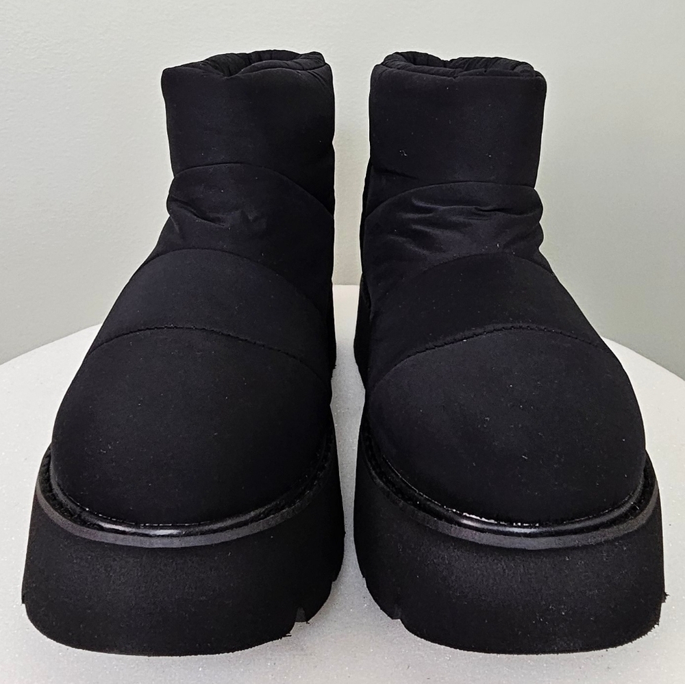 Portland Boot Company Women's Metallic Puffer Cozy Booties in Black - Picture 5 of 14